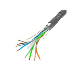 Lanberg CAT6 SFTP network cable, 305m, gray, high speed, 1000ft, FTP/SFTP, shielded, copper, AWG 24, 250MHz - Cable