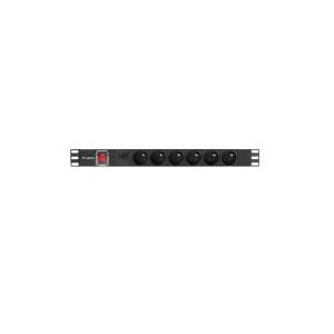 Lanberg PDU-06E-0200-BK 6-outlet surge protector power strip for rack mounting - Computers and Accessory