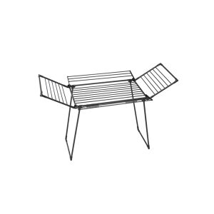 Uscător de rufe pliabil Renata din oțel negru, capacitate de uscare 25m, poziție deschisă - Felmosó, Uscătoare de rufe, Cosuri de gunoi, Prosoape de hârtie și Șervețele menajere