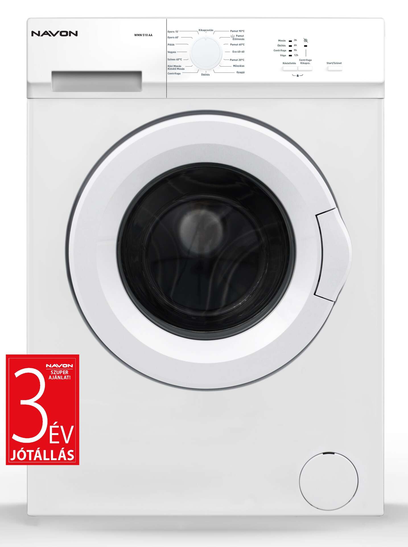 Navon WMN510AA elöltöltős Mosógép #fehér