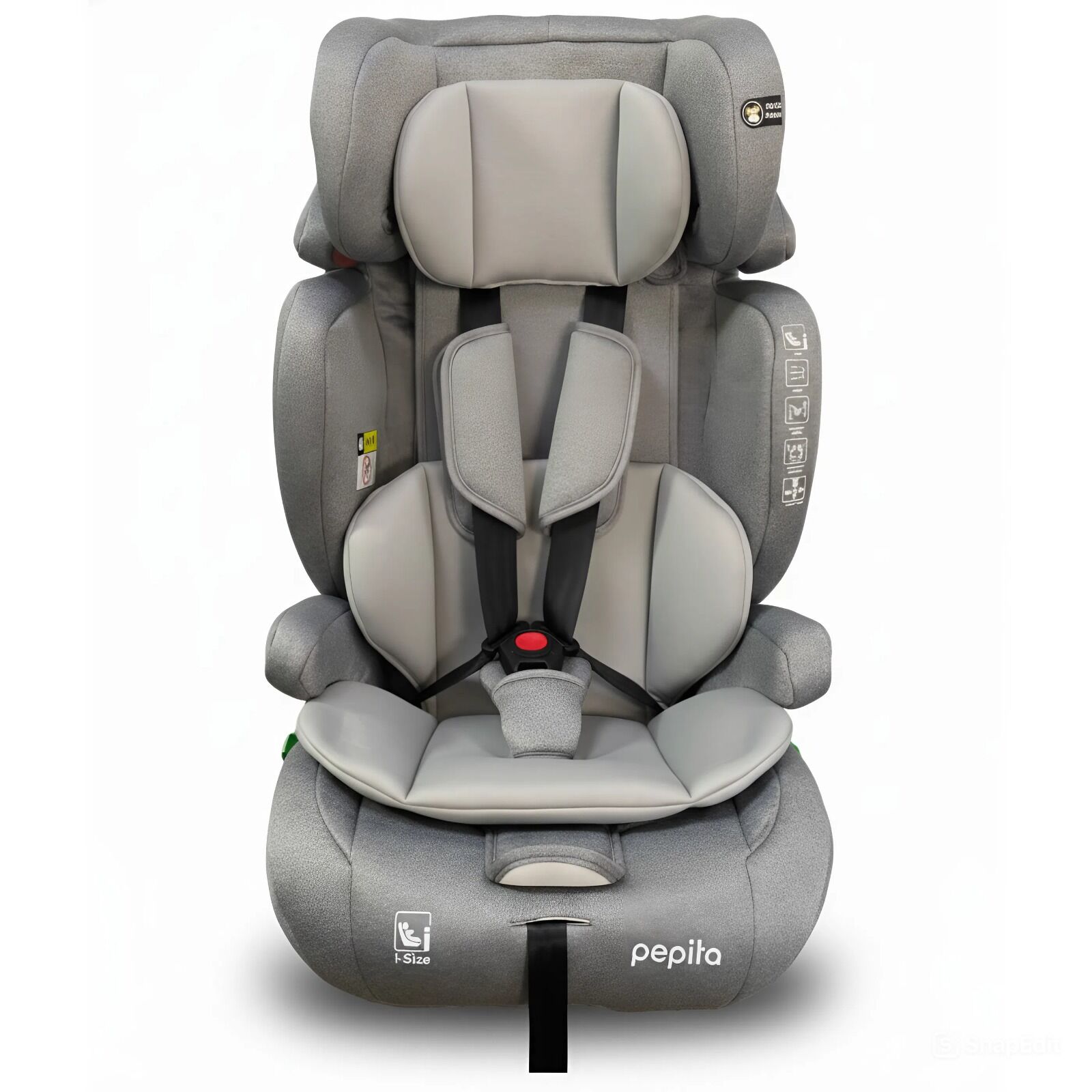 E-shop Pepita 2v1 konvertibilná detská sedačka ISOFIX I-Size 76-150cm - sivá