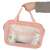 Rózsaszín kozmetikai táska átlátszó elülső panellel, tökéletes utazáshoz vagy a piperecikkek rendezéséhez