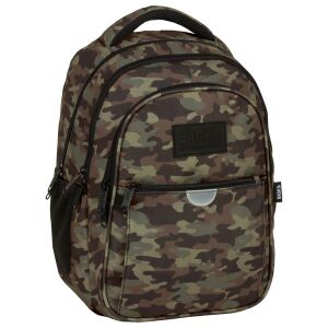 Rucsac școlar camuflaj BackUp Moro, design ergonomic - Derform
