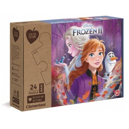 Clementoni Jégvarázs 2 Maxi Puzzle, 24 darabos, Elzával, Annával és Olaffal - Clementoni
