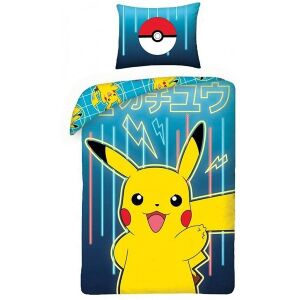 Posteľná bielizeň Pokemon Pikachu so súpravou obliečky na vankúš Pokeball - Posteľné prádlo - pre mládež a dospelých