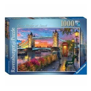 Ravensburger 1000 darabos puzzle, a londoni Tower Bridge naplementekor - Ravensburger