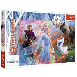 Trefl Jégvarázs 2 Maxi puzzle, 24 darabos, Anna, Elsa, Olaf és Sven szereplésével - Puzzle