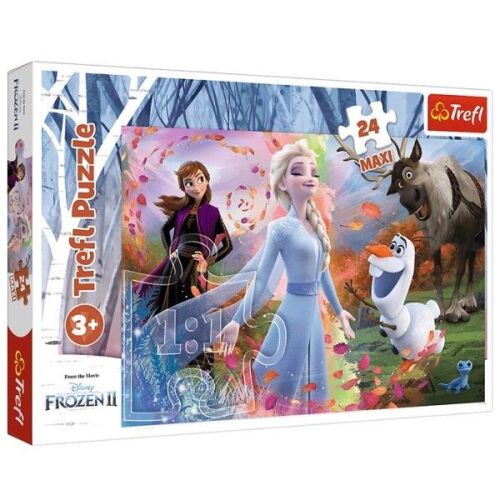 Trefl Jégvarázs 2 Maxi puzzle, 24 darabos, Anna, Elsa, Olaf és Sven szereplésével