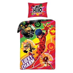 Katicabogár și Fekete Macska Lucky Charm set de lenjerie de pat cu personaje Miraculous - Lenjerie de pat - tineri și adulți