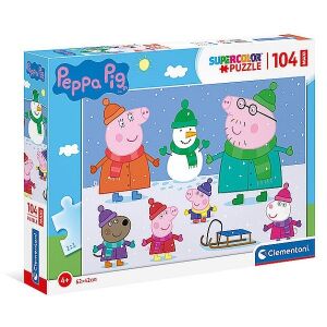 Clementoni Peppa Malac Téli Kalandok Maxi Puzzle, 104 darabos - Clementoni Puzzle
