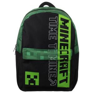 Rucsac Minecraft Time to Mine, design negru și verde Creeper - Mojang