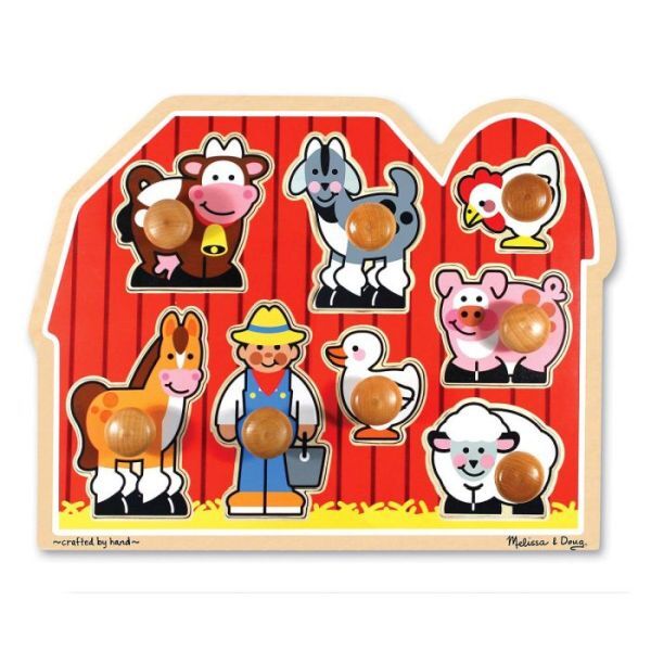 Melissa & Doug Wooden Farm Puzzle with Handles