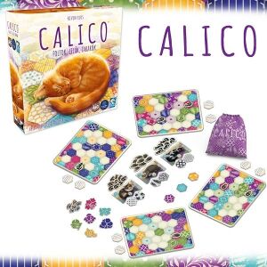 Calico társasjáték: Stratégiai kirakós játék, ahol hangulatos takarókat készítesz és aranyos macskákat vonzol. - Gémklub