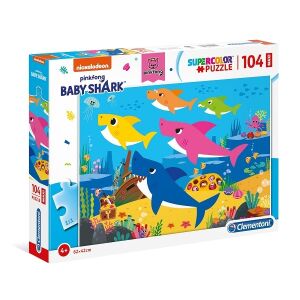 Clementoni Baby Shark 104 darabos Maxi puzzle gyerekeknek 4 éves kortól - Clementoni Puzzle