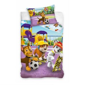 Paw Patrol bedding set featuring Marshall, Chase, and Rubble at the playground - Carbotex Bedding - Youth and Adult
