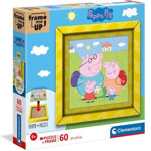 Clementoni Peppa Malac 60 darabos puzzle képkerettel, a Peppa Malac családdal - Clementoni Puzzle