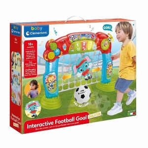 Clementoni Baby Interactive Football Goal toy for toddlers, interactive learning and sports fun - Musical Toy