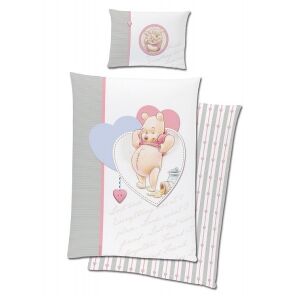 Disney Micimackó ovis ágyneműszett, szürke, 100x135cm, 40x60cm - Carbotex