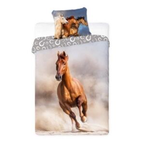 Lovas ágynemű - Vágta a parton posteľná súprava s cválajúcim koňom na pláži - Posteľné prádlo - pre mládež a dospelých