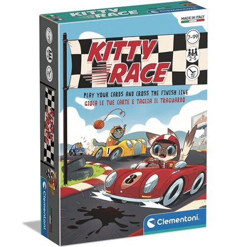 Clementoni Kitty Race kártyajáték 7 éves kortól, szórakoztató családi játék - Kártyajáték