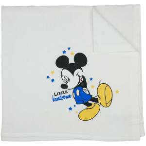 Disney Mickey Mouse baba pelenka, 70x70cm, fehér kék és sárga mintával - Textil pelenka