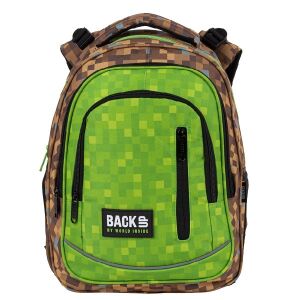 Ergonomický školský batoh BackUp Game Premium s pixelovým dizajnom Minecraft - Derform