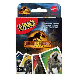 Mattel UNO Jurassic World Dominion kártyajáték, szórakoztató családi játék - Mattel