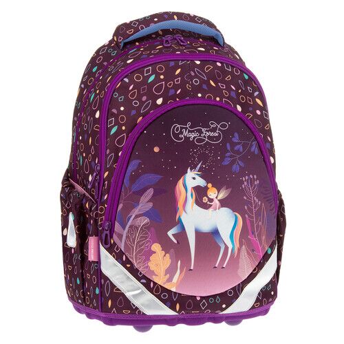 Ars Una Magic Forest unikornisos iskolatáska, ergonomikus, lila