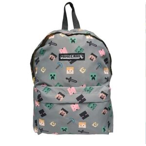 Minecraft Heads hátizsák, szürke hátizsák Minecraft karakter mintával - Cerdá