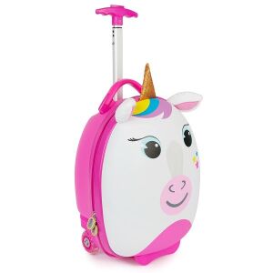 BOPPI Tiny Trekker Unicorn kids suitcase, pink and white, perfect for travel - Kids' Suitcase