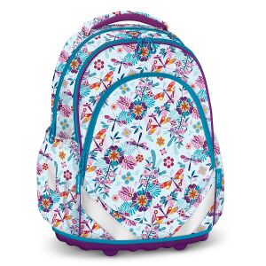 Ergonomická školská taška Ars Una Catalina Estrada s motívom vážky a kvetov - Ars Una