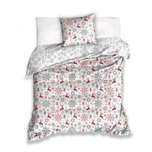 Christmas themed bedding set with reindeer and snowflake pattern - Carbotex Bedding - Youth and Adult