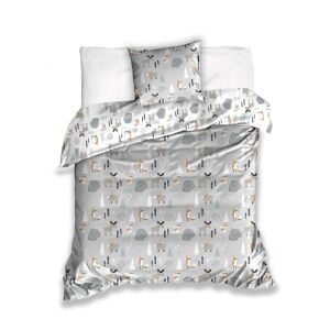 Karácsonyi mintás ágyneműhuzat szett with forest animal pattern, including duvet cover and pillowcase. - Carbotex Bedding - Youth and Adult