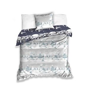 Christmas themed bedding set with winter landscape pattern - Carbotex Bedding - Youth and Adult