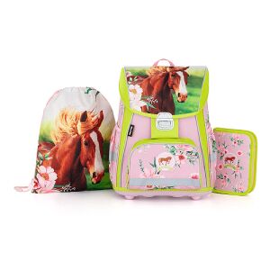 OXYBAG Horse Angie school bag set with backpack, pencil case, and gym bag - School bag set