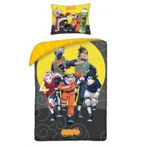 Set lenjerie de pat Naruto Team 140x200 cm, cu Naruto, Sakura, Sasuke, Kakashi și alte personaje - Lenjerie de pat - tineri și adulți