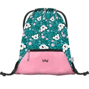 Baagl Cute Koala tornazsák lányoknak, Koala és virágmintás - Iskolakezdés, iskolaszer