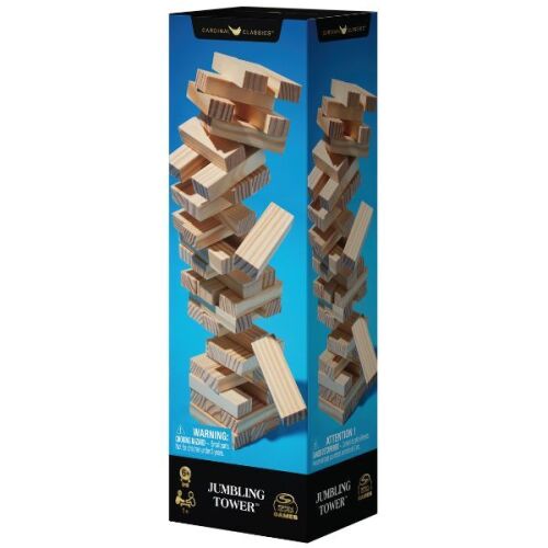 Cardinal Classics Jumbling Tower társasjáték, fa építőkockás toronyépítő játék