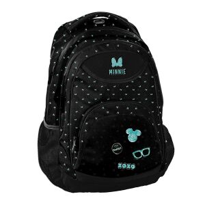 Paso Minnie XOXO Iskolatáska Lányoknak, Fekete Türkiz Akcentusokkal - Paso