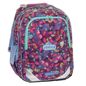 Ars Una Jungle lila ergonomikus iskolatáska lányoknak - Ars Una