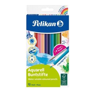 Pelikan Aquarell 12 db-os Vízben Oldódó Színes Ceruza Készlet - STABILO