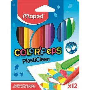 MAPED Color'Peps PlastiClean zsírkréta készlet, 12 színű - Maped