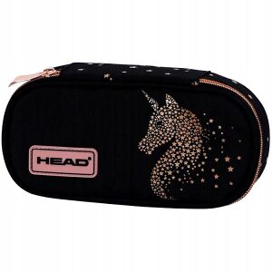 HEAD Unikornis Tolltartó - Ovális Fekete és Rosegold - Stílusos iskolai felszerelés lányoknak - Astra