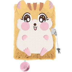 Szőrmés A5 hörcsögös napló zárral és kulccsal - St. Majewski