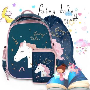 Paso Unikornisos Fairy Tale school bag set with backpack, pencil case, and gym bag - School bag set