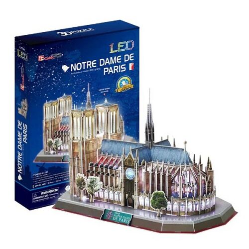 CubicFun 3D LED puzzle 149 db-os Párizsi Notre Dame 114193906 - CubicFun