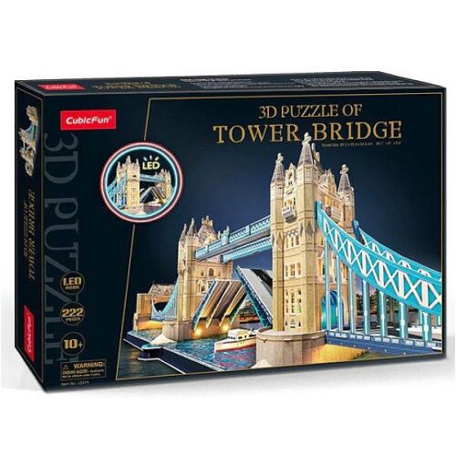 Puzzle 3D LED CubicFun Podul Turnului din Londra, 222 piese