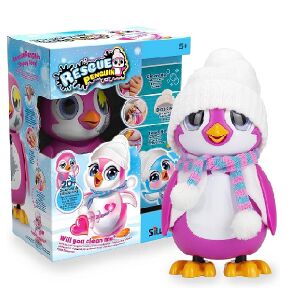 Silverlit Csupaszív Rescue Penguin interactive toy, pink penguin with hat and scarf - Toy