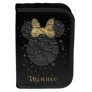 Paso Minnie Mouse Kihajtható Tolltartó - Felszerelt, fekete-arany design - Paso