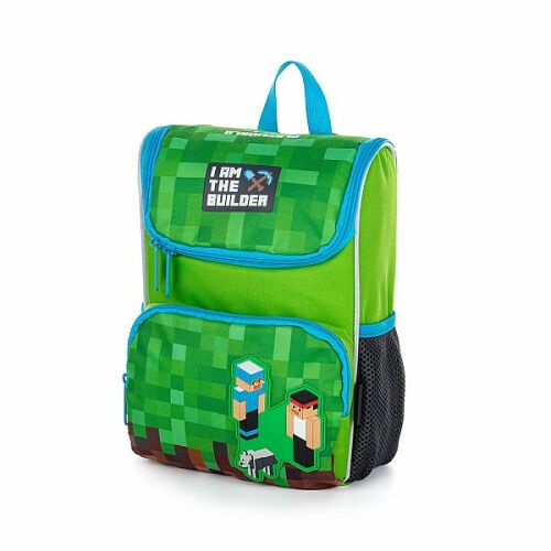 Oxybag Minecraft Playworld Óvodai hátizsák, zöld pixel dizájn - Ovis hátizsák